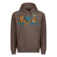 Coffee Peace Love Hannukah Premium Hoodie - BundleAndBundleShop