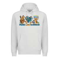 Dove Grey Peace Love Hannukah Premium Hoodie - BundleAndBundleShop