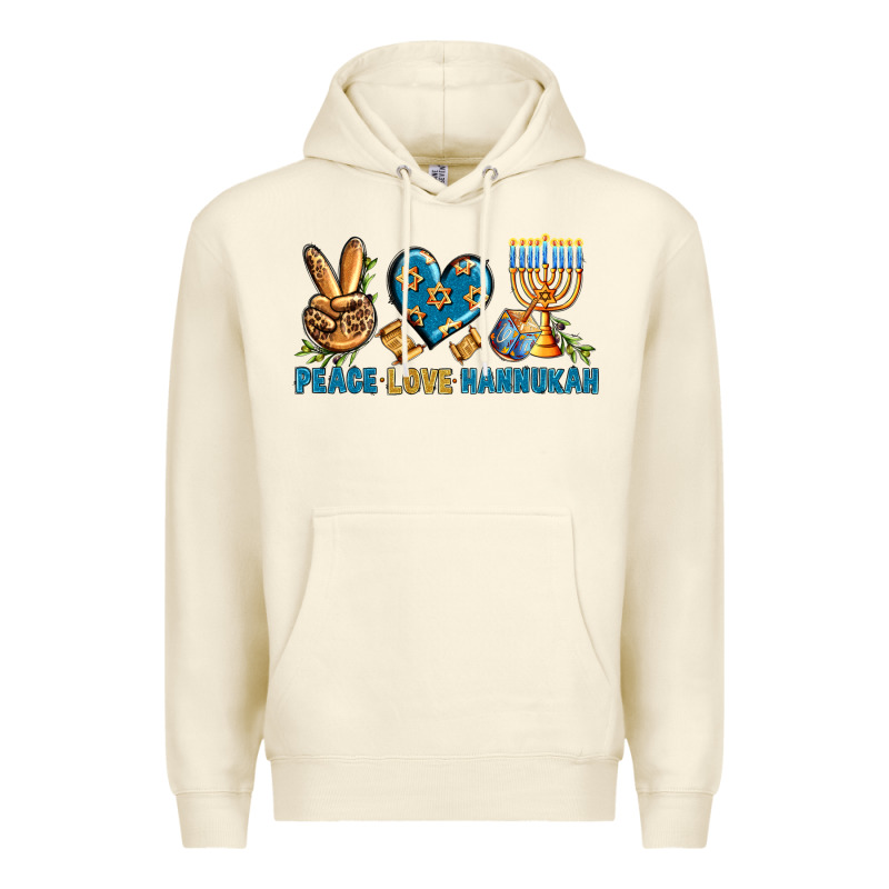 Peace Love Hannukah Premium Hoodie by BundleAndBundleShop | Teevron
