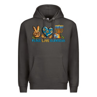 Smoke Peace Love Hannukah Premium Hoodie - BundleAndBundleShop
