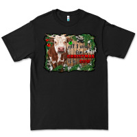 Black all i want for christmas is a cow cowhide Premium Tee - RanaPortraitStore