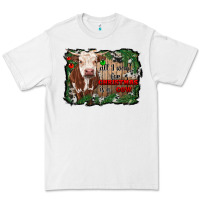 White all i want for christmas is a cow cowhide Premium Tee - RanaPortraitStore