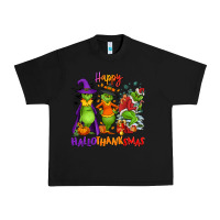 Black Happy Hallothanksmas Urban Heavy Tee - NancyCooperArtShop