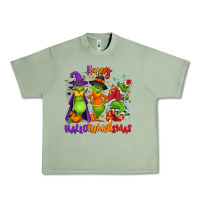 Oil Green Happy Hallothanksmas Urban Heavy Tee - NancyCooperArtShop