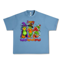 Pebble Blue Happy Hallothanksmas Urban Heavy Tee - NancyCooperArtShop
