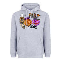 Heather Grey Fab Boo Lous Heavyweight Hoodie - CowhideDigitalArt
