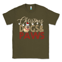 Army Green Christmas Dogs Paws Classic Tee - Bettercallsaul