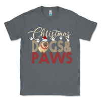 Charcoal Heather Christmas Dogs Paws Classic Tee - Bettercallsaul