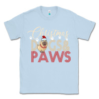 Dusty Blue Christmas Dogs Paws Classic Tee - Bettercallsaul