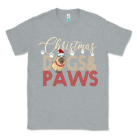 Heather Grey Christmas Dogs Paws Classic Tee - Bettercallsaul