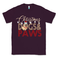 Plum Christmas Dogs Paws Classic Tee - Bettercallsaul