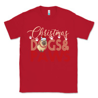 Red Christmas Dogs Paws Classic Tee - Bettercallsaul