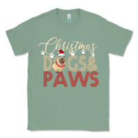 Sage Christmas Dogs Paws Classic Tee - Bettercallsaul