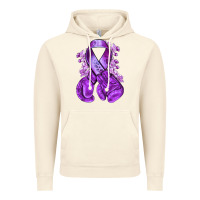 Vintage Artic purple ribbon with boxing gloves Vintage Hoodie - NancyCooperArtShop