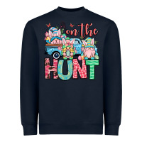 Navy Easter gnomes on the hunt Heavyweight Sweatshirt - OliviaCreatesArt