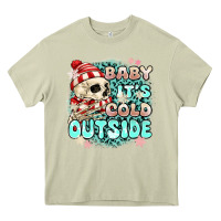 Mossy baby its cold outside skeleton Heavy Core Tee - MaliasSmallBusiness