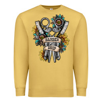 Antique Gold barber shop Premium Sweatshirt - SublimationCraftShop