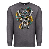 Charcoal Heather barber shop Premium Sweatshirt - SublimationCraftShop