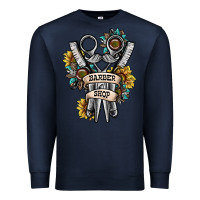 Navy barber shop Premium Sweatshirt - SublimationCraftShop