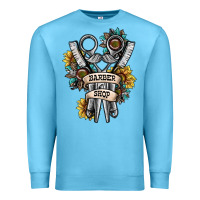 Ocean Blue barber shop Premium Sweatshirt - SublimationCraftShop