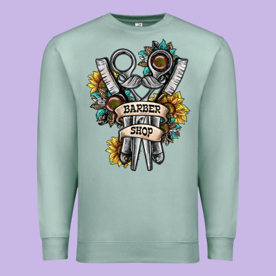 Barber Shop Premium Sweatshirt Designed By Sublimationcraftshop
