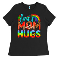 Black Pride LGBTQ Free Mom Hugs Ladies Tee - BundleAndBundleShop