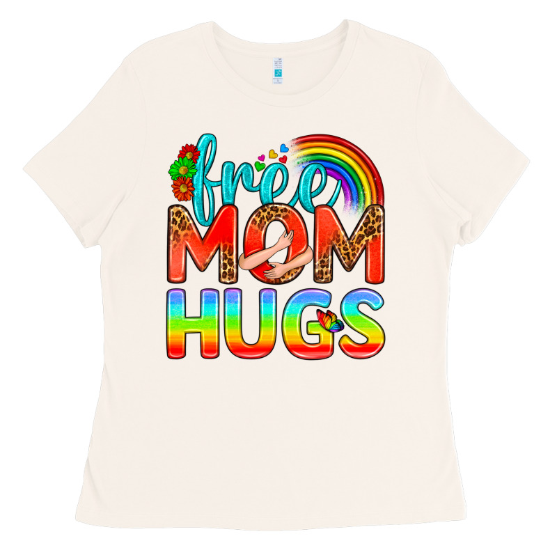 Pride Lgbtq Free Mom Hugs Ladies Tee by BundleAndBundleShop | Teevron