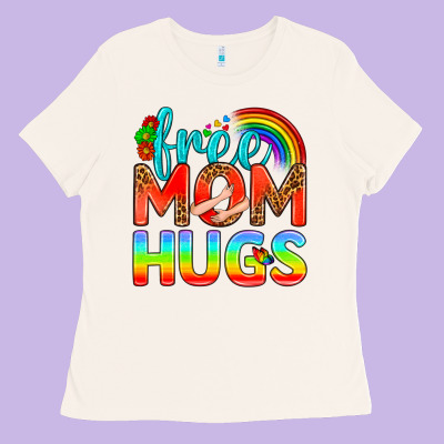 Pride Lgbtq Free Mom Hugs Ladies Tee Designed By Bundleandbundleshop