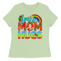 Matcha Pride LGBTQ Free Mom Hugs Ladies Tee - BundleAndBundleShop