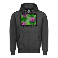 Charcoal Heather halloween spooky stars background Zipper Hoodie - BundleAndBundleShop
