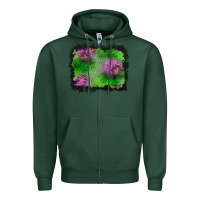Sports Green halloween spooky stars background Zipper Hoodie - BundleAndBundleShop