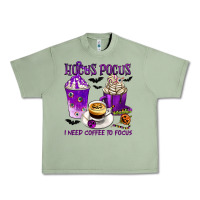 Oil Green Hocus Pocus I Need Coffee to Focus Urban Heavy Tee - texasbilliewilder