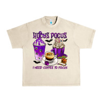 Sandshell Hocus Pocus I Need Coffee to Focus Urban Heavy Tee - texasbilliewilder