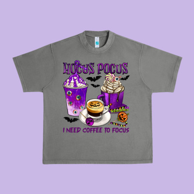 Hocus Pocus I Need Coffee To Focus Urban Heavy Tee Designed By Texasbilliewilder