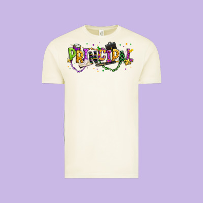 Mardi Gras Principal Vintage Tee Designed By Texasbilliewilder