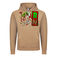 Vintage Coffee Christmas Character  Nurse Vintage Hoodie - NancyCooperArtShop