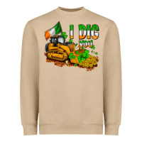 Mushroom I dig you St. Patrick's Heavyweight Sweatshirt - OliviaCreatesArt