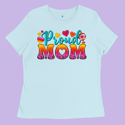 Proud Mom Lesbian Ladies Tee Designed By Bundleandbundleshop