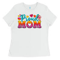 White Proud Mom Lesbian Ladies Tee - BundleAndBundleShop