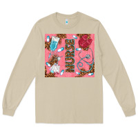 Mushroom pink glitter nurse Long Sleeve Tee - TumblerDesignByShophia