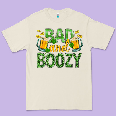 Bad And Boozy St. Patricks Premium Tee Designed By Bundleandbundleshop