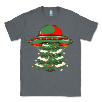 Charcoal Heather Ufo Christmas Pine Tree Classic Tee - Bettercallsaul