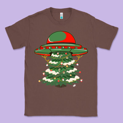 Ufo Christmas Pine Tree Classic Tee Designed By Bettercallsaul