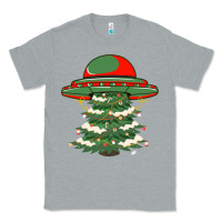 Heather Grey Ufo Christmas Pine Tree Classic Tee - Bettercallsaul