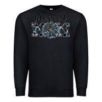 Black blessed mom Premium Sweatshirt - SublimationCraftShop