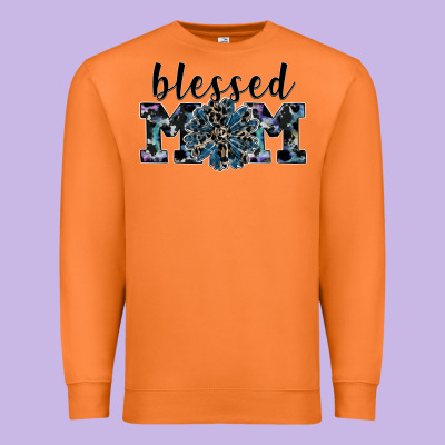 Blessed Mom Premium Sweatshirt Designed By Sublimationcraftshop