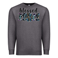 Charcoal Heather blessed mom Premium Sweatshirt - SublimationCraftShop