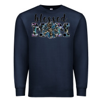 Navy blessed mom Premium Sweatshirt - SublimationCraftShop