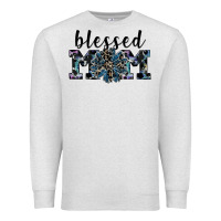Oatmeal Heather blessed mom Premium Sweatshirt - SublimationCraftShop