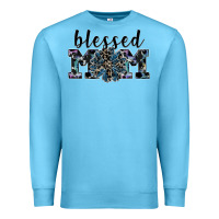 Ocean Blue blessed mom Premium Sweatshirt - SublimationCraftShop